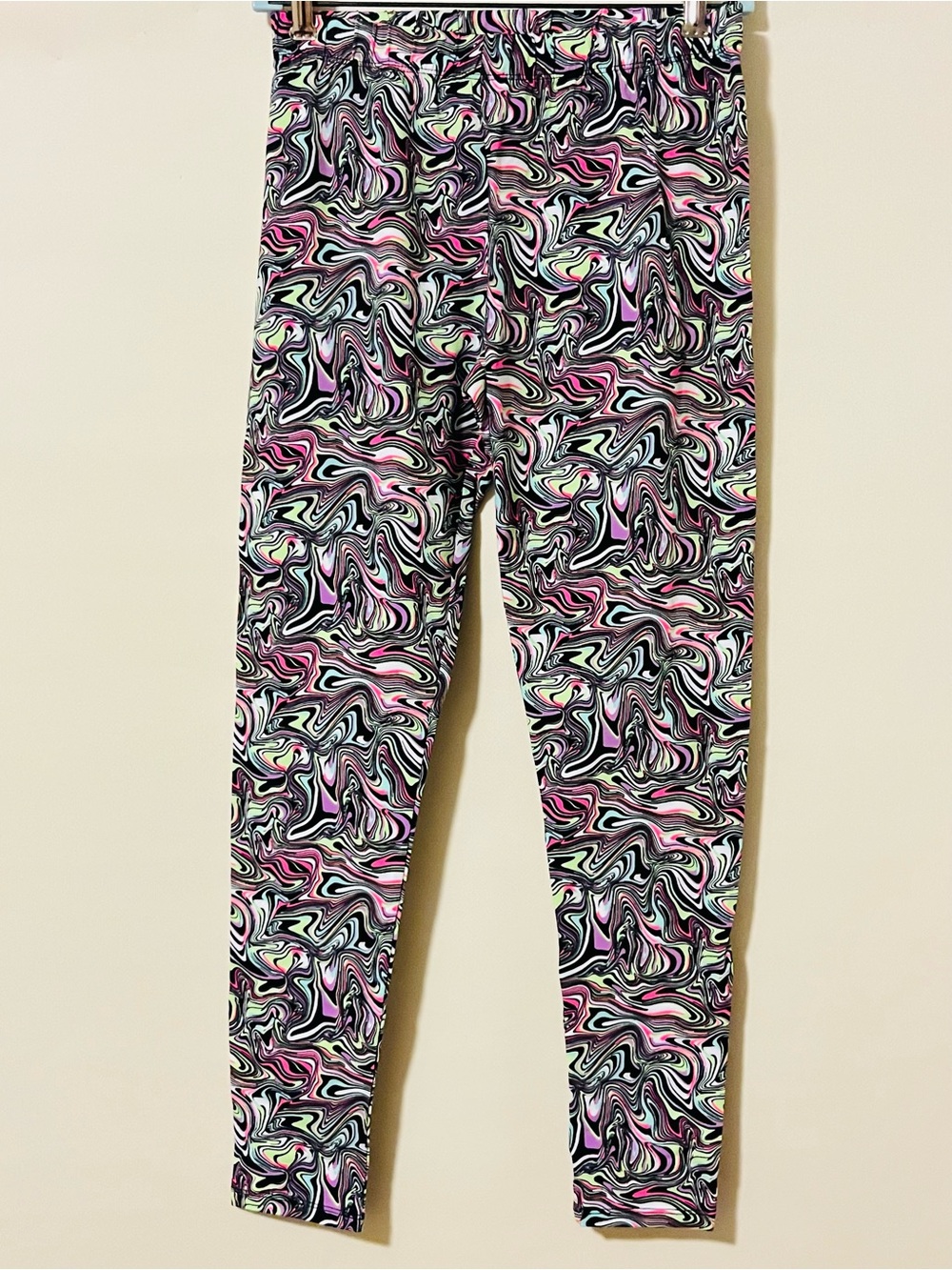 No Boundaries Women’s Medium 7/9 Purple Multicolor Swirl Geometric Leggings